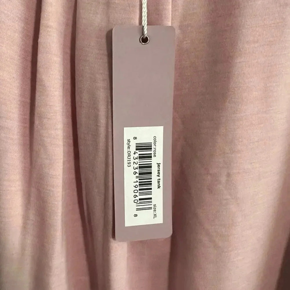 Bare Necessities NWT Soft Rose Pink Sleeveless Jersey Tank Sleep Top XL - Picture 5 of 7